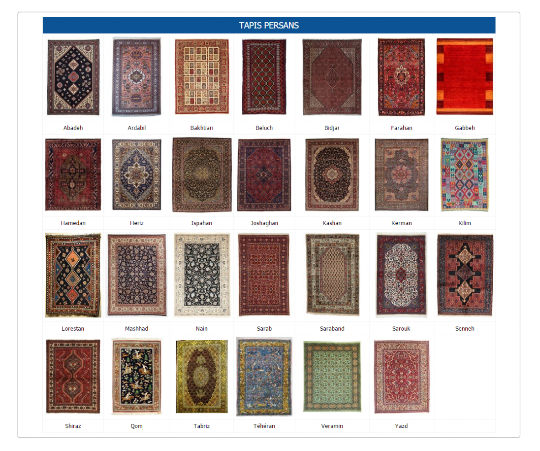 Tapis persans Tapis d'Iran Il est devenu un mode d'expression artistique par la liberté qu'autorise notamment le choix des couleurs vives et des motifs employés