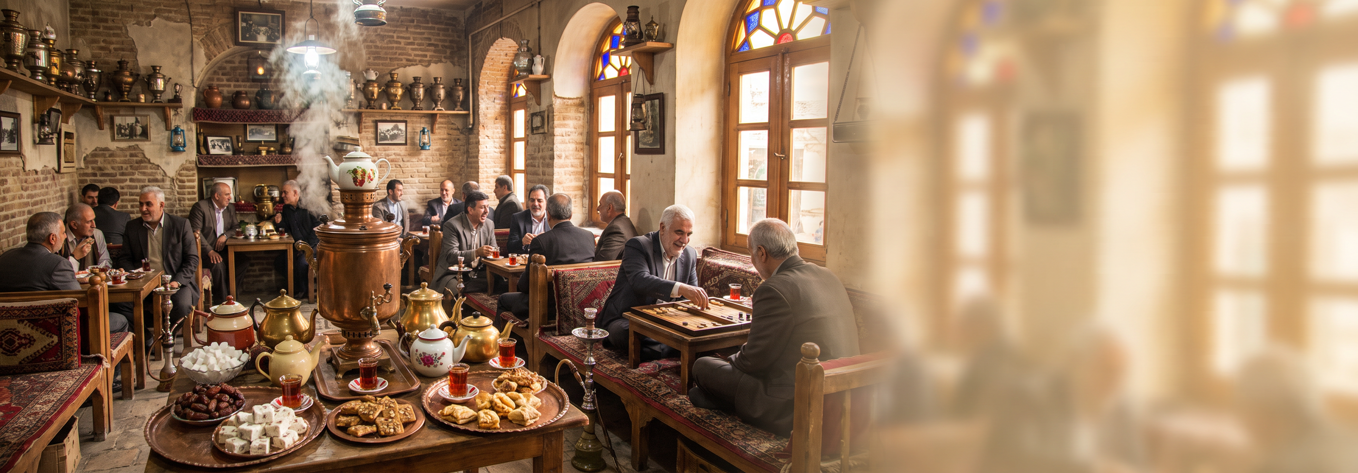 Le café traditionnel iranien, qahveh-khâneh
