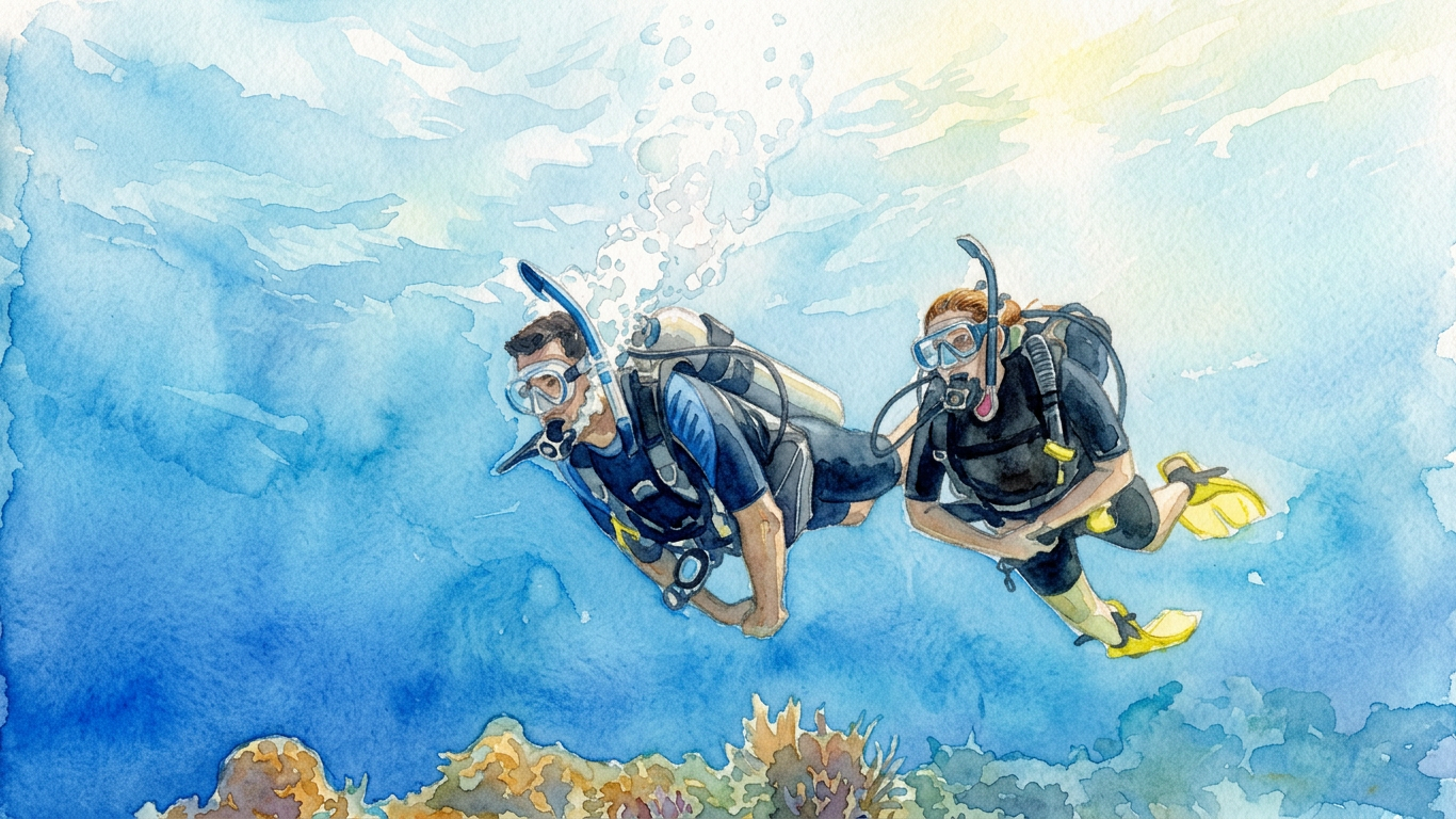 Plongée sous-marine dans le Golfe Persique