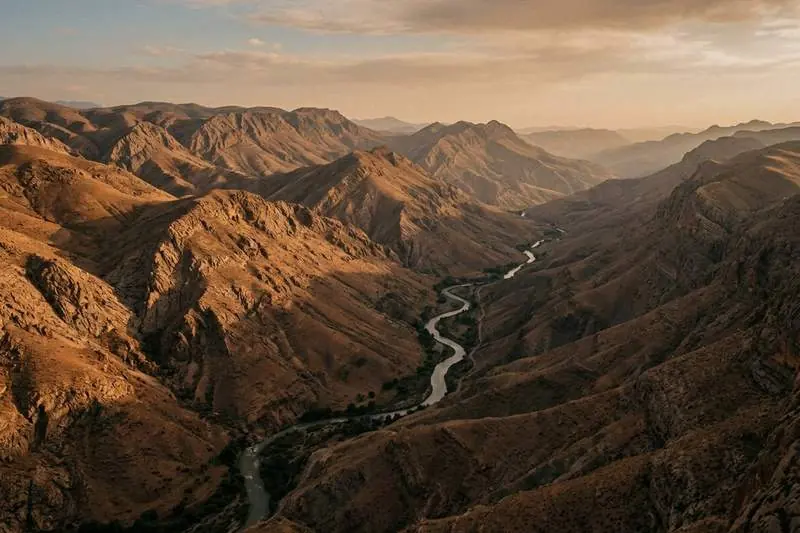 Chaîne du Zagros, reliefs calcaires et vallées de l'ouest iranien